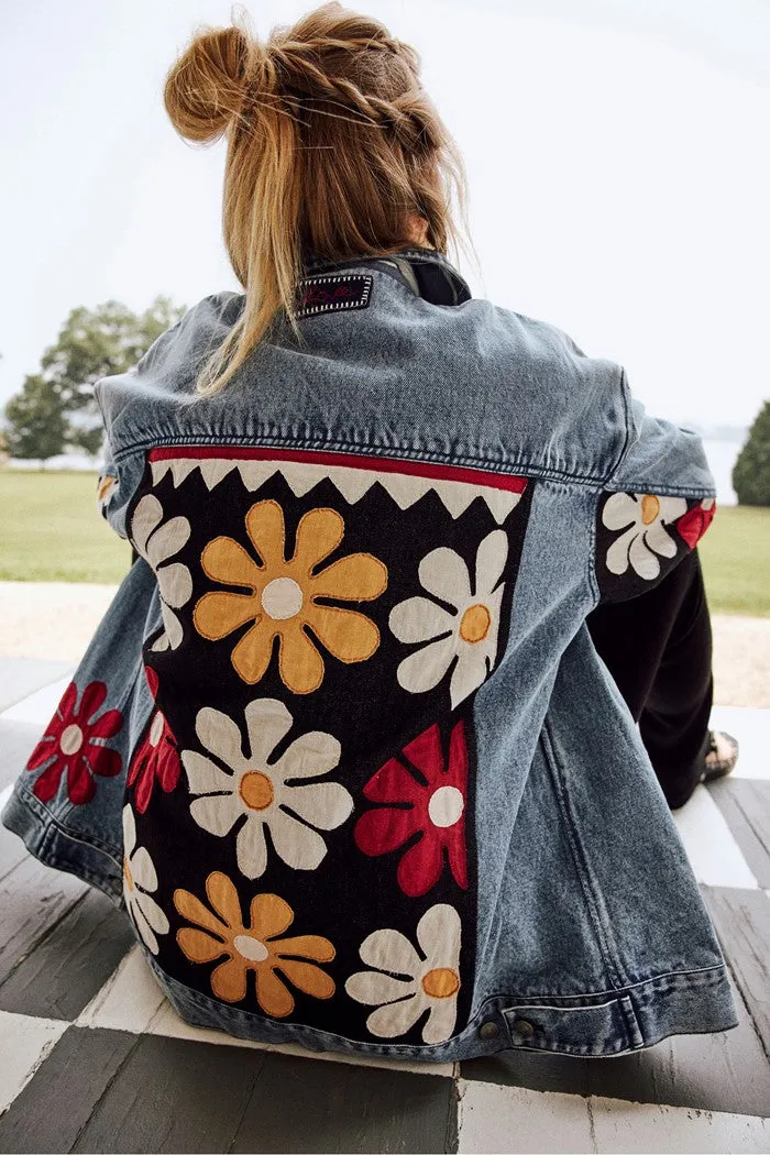 Annie's Flower Denim Jacket