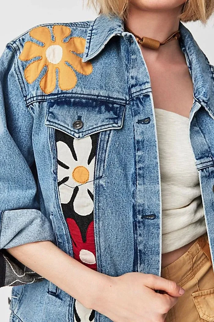 Annie's Flower Denim Jacket