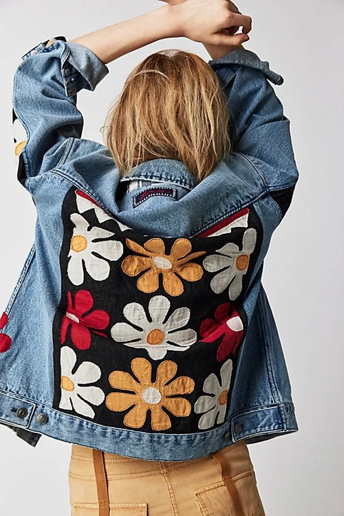 Annie's Flower Denim Jacket