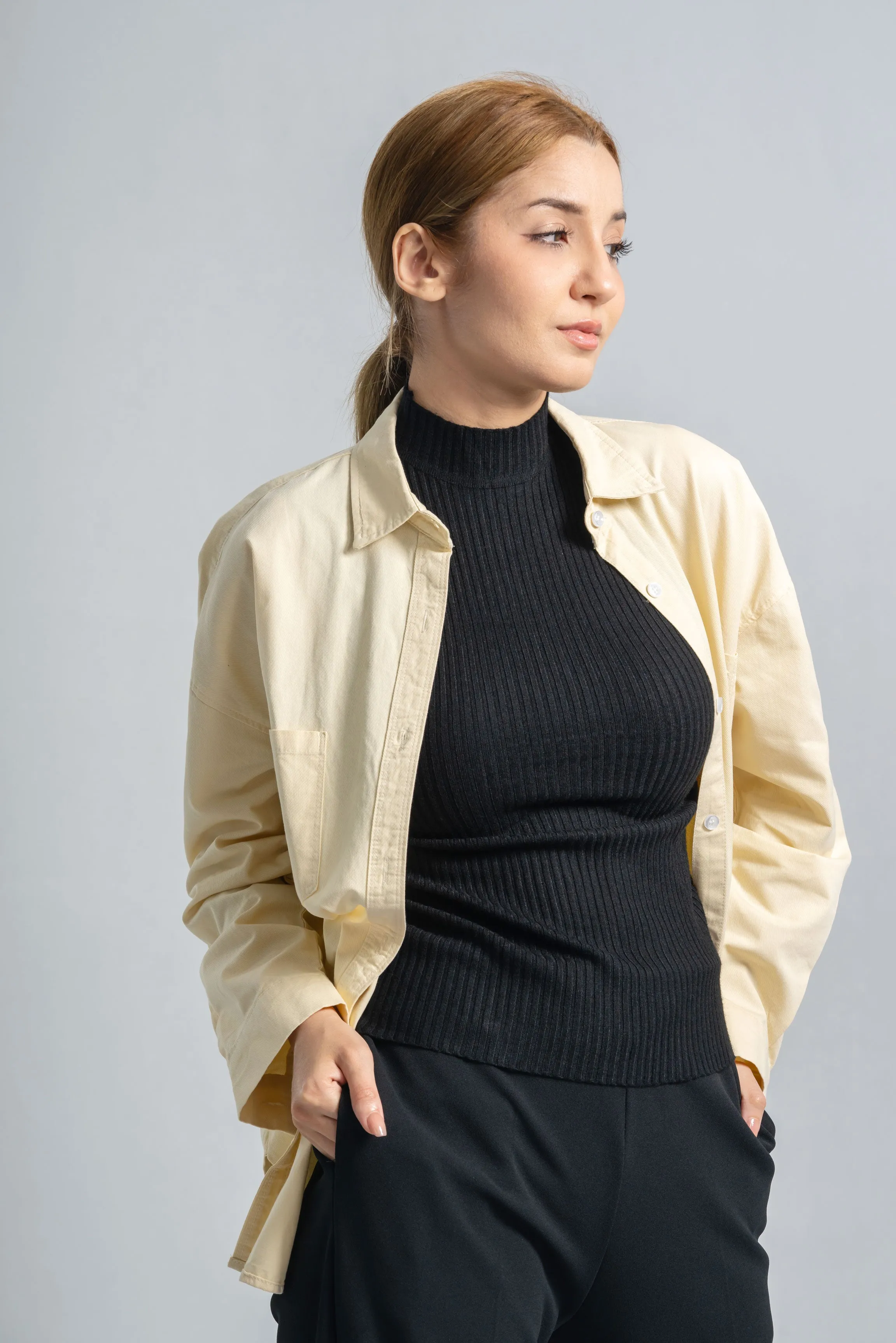 Basic Overshirt With Pockets