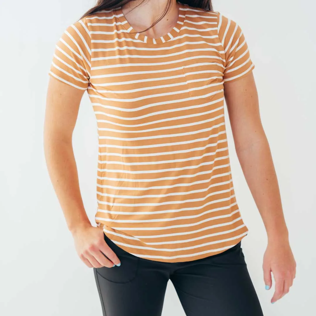 Basic Tee, Mustard Ivory