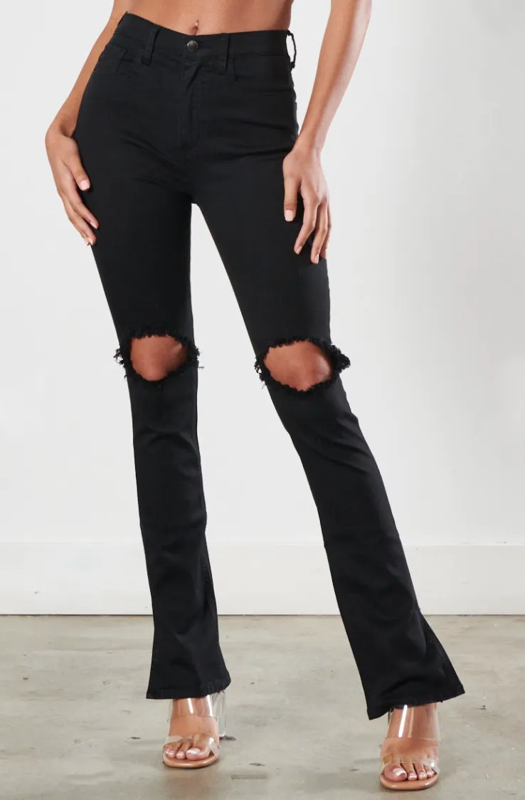 Billie Distressed Bootcut Jeans