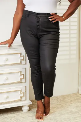 Black Coated Skinny Jeans