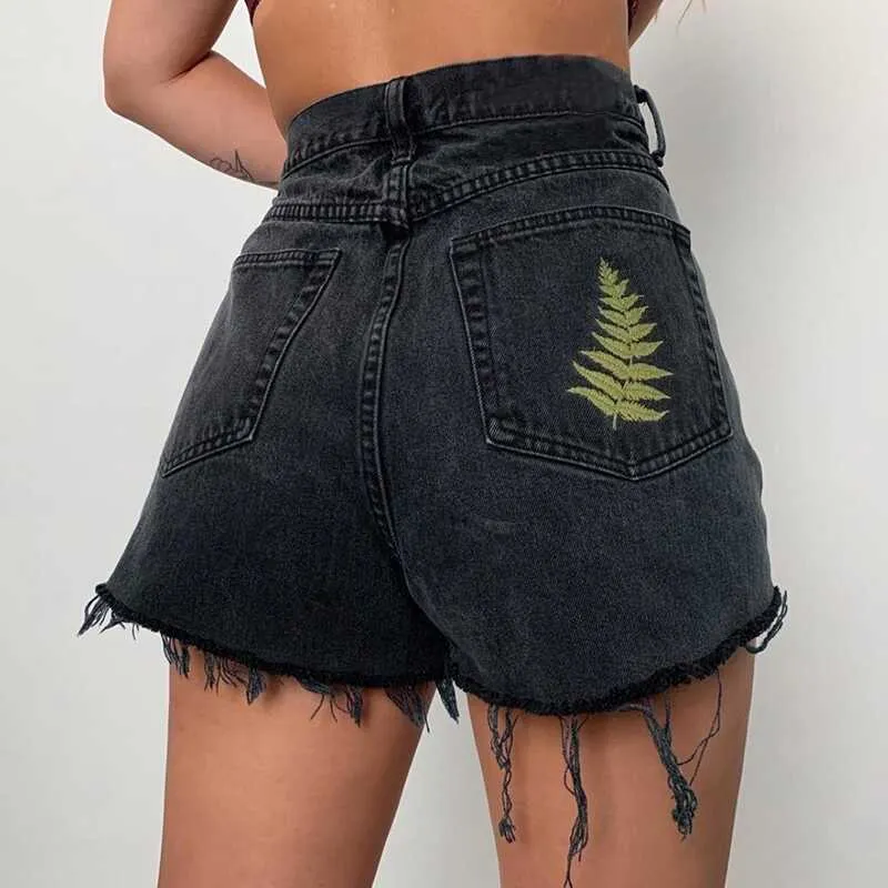 Black Denim Shorts