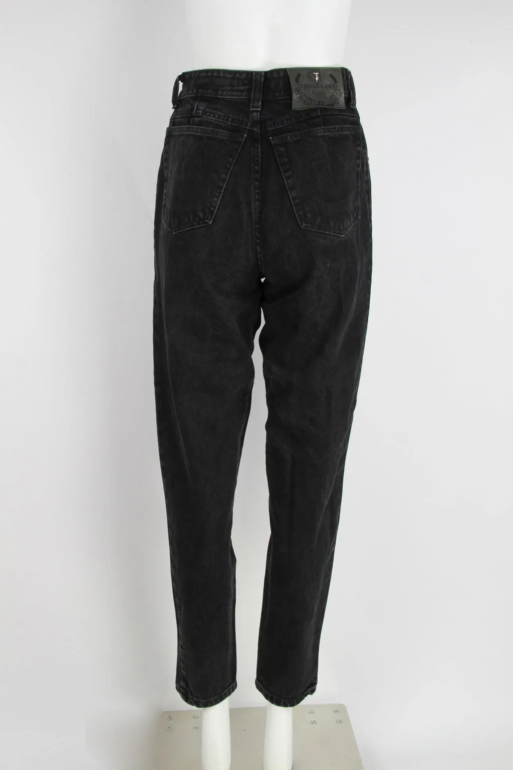 Black Trussardi no 1 Jeans with metal stud pocket details - S