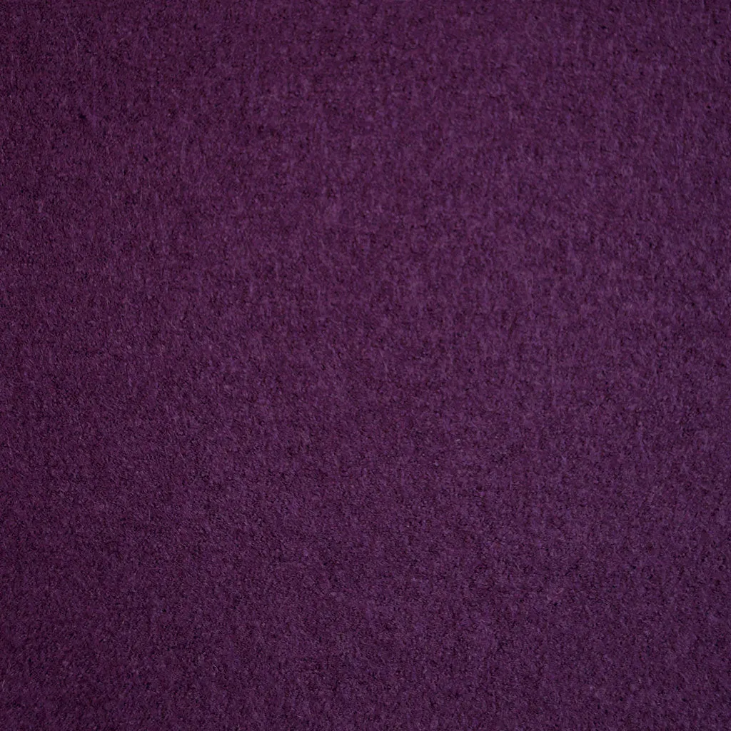 Boiled Wool Blend Coating Plum