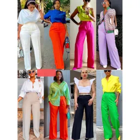 Candy Color Straight Pants