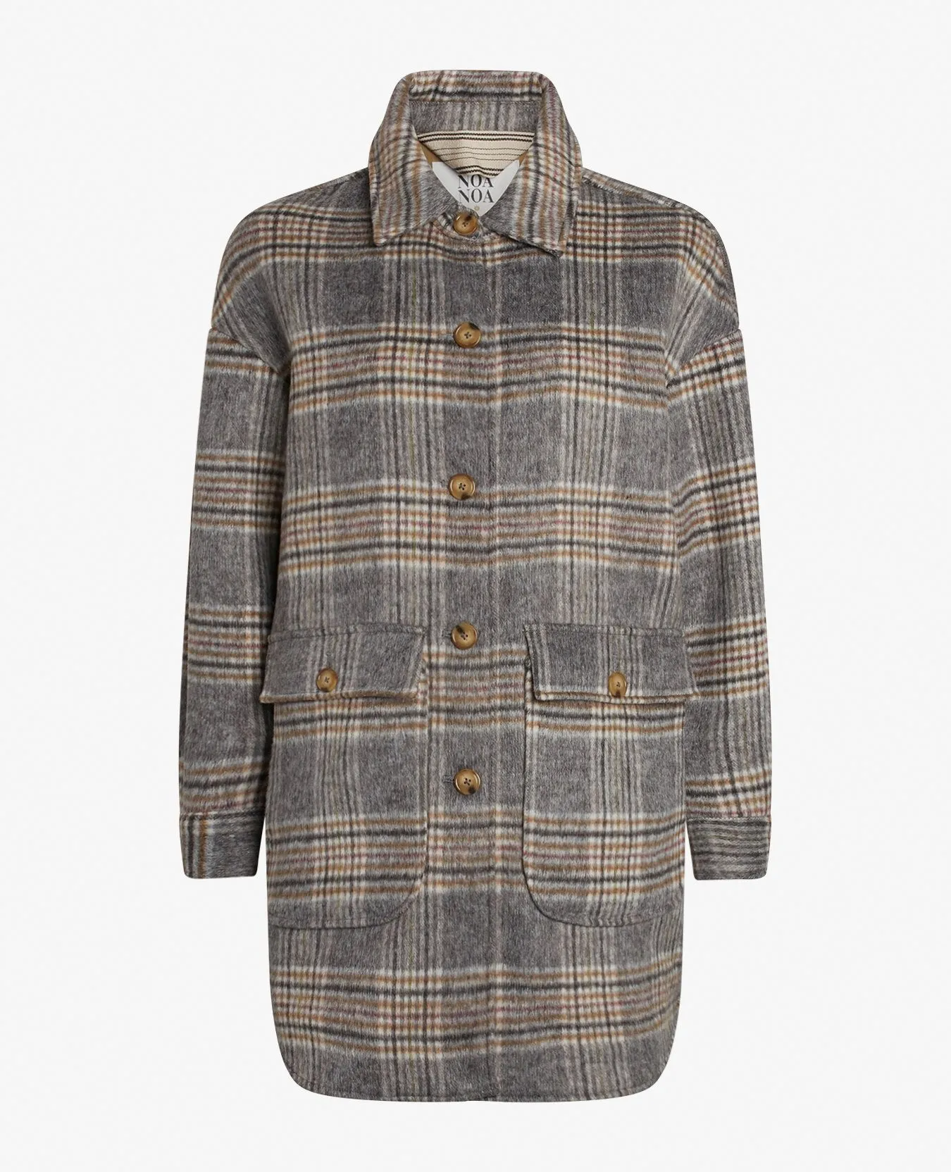 CHECKED WOOL HEAVY OUTERWEAR