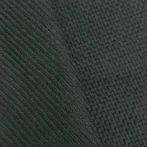 Classic Black Basket/Twill Wool Blend Doubleweave Jacketing Fabric