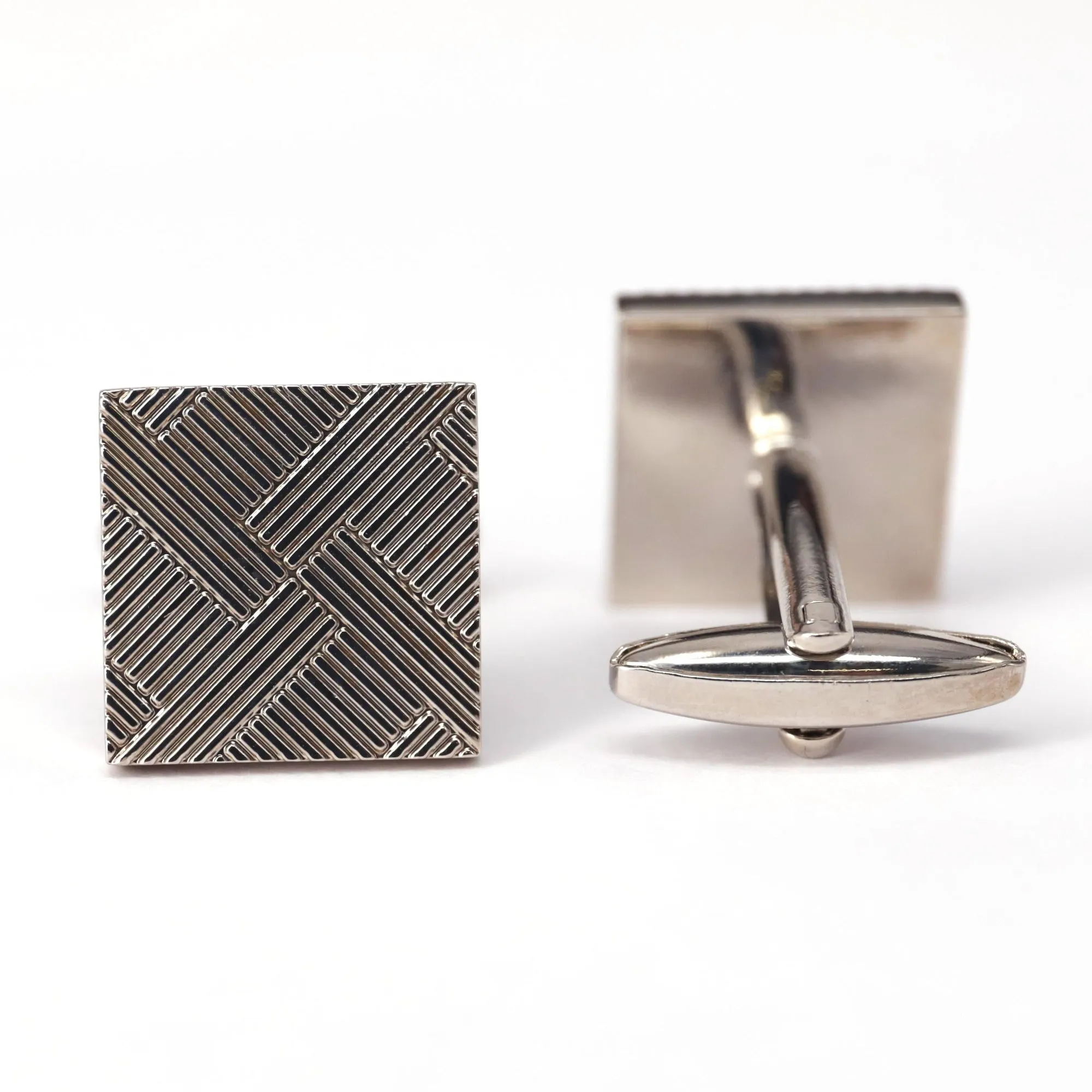 Classic Silver Square Cufflinks in various designs (Online Exclusive)