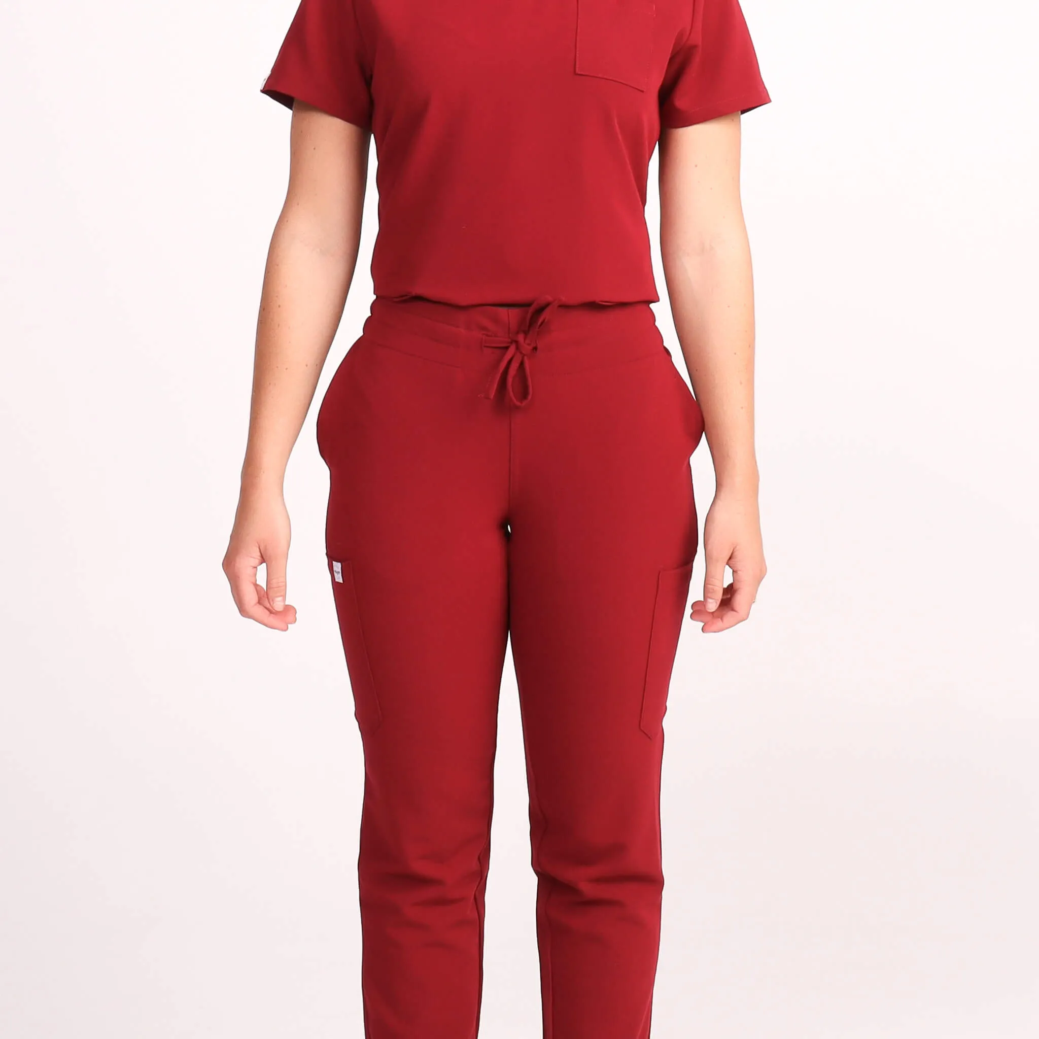 Comfort Fit Burgundy Medical Scrub Pant