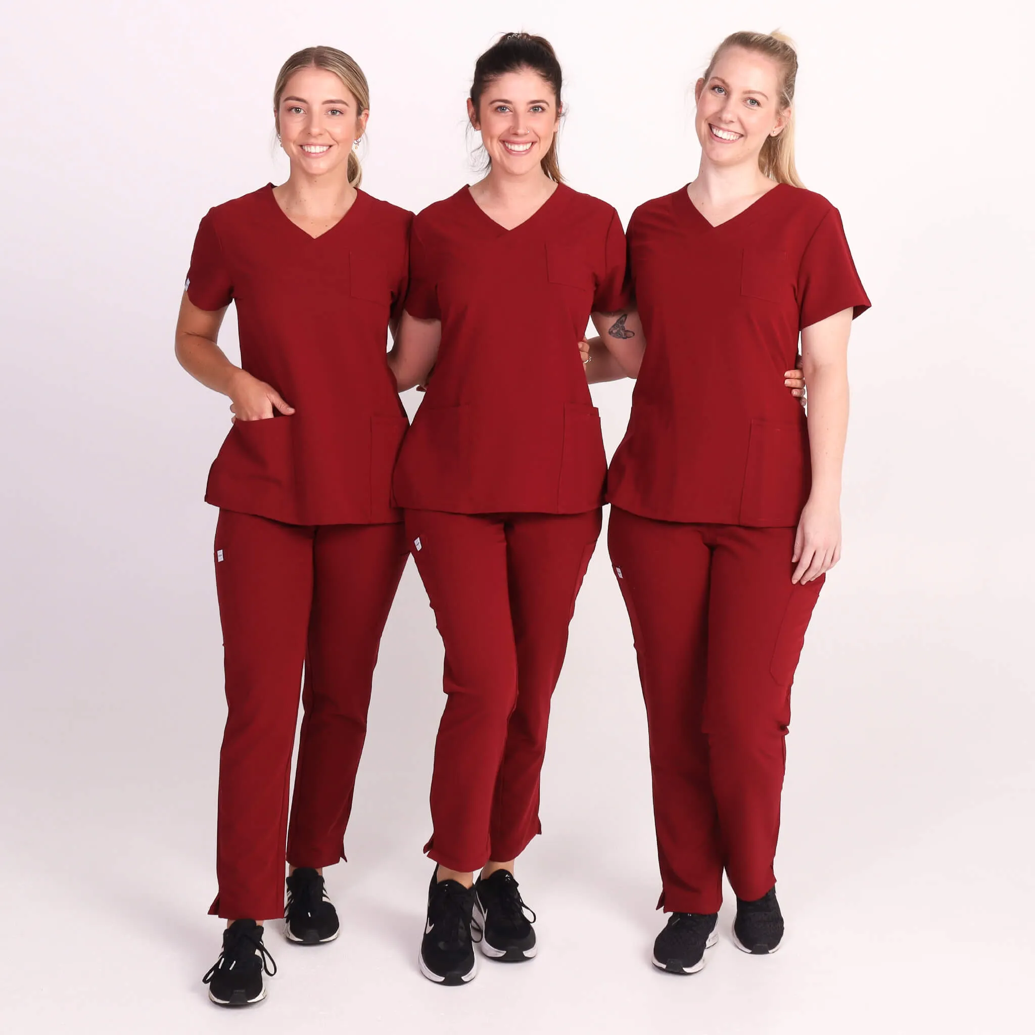 Comfort Fit Burgundy Medical Scrub Pant