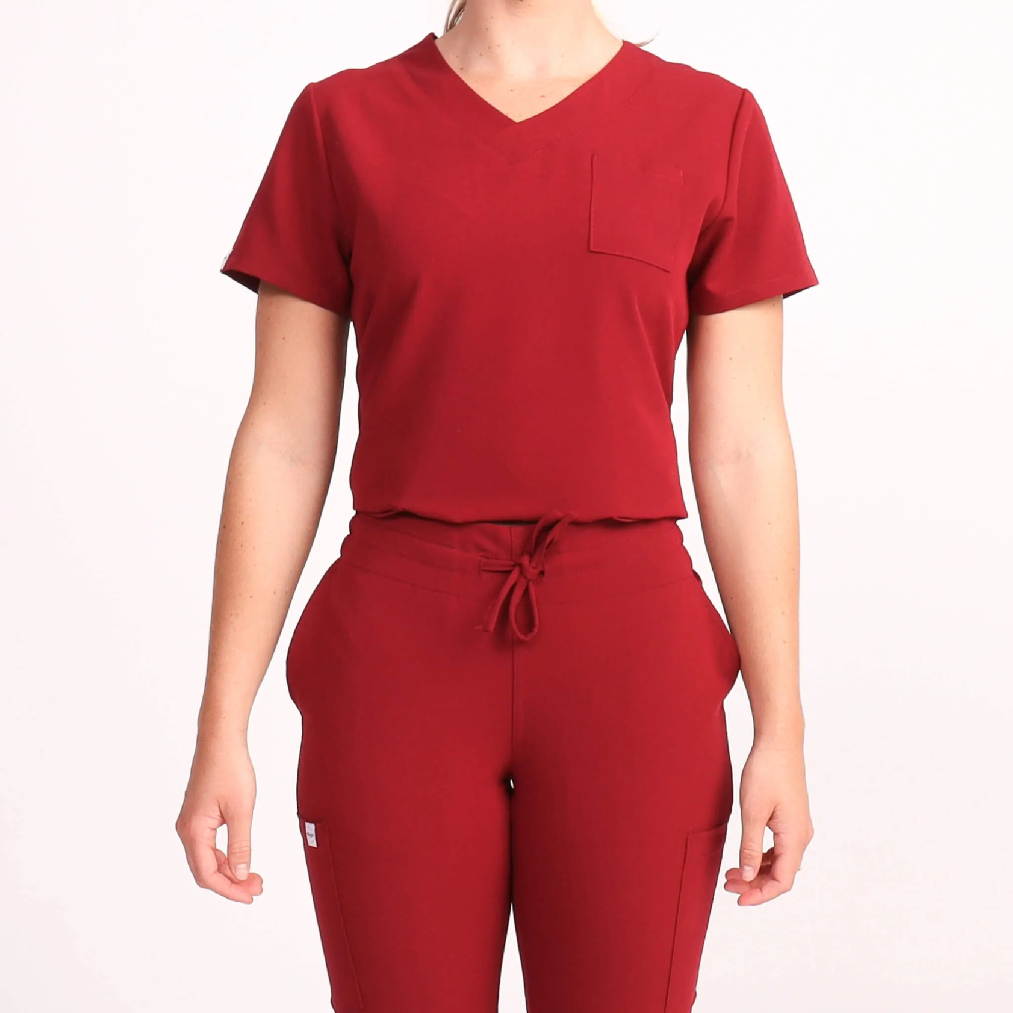 Comfort Fit Burgundy Medical Scrub Pant