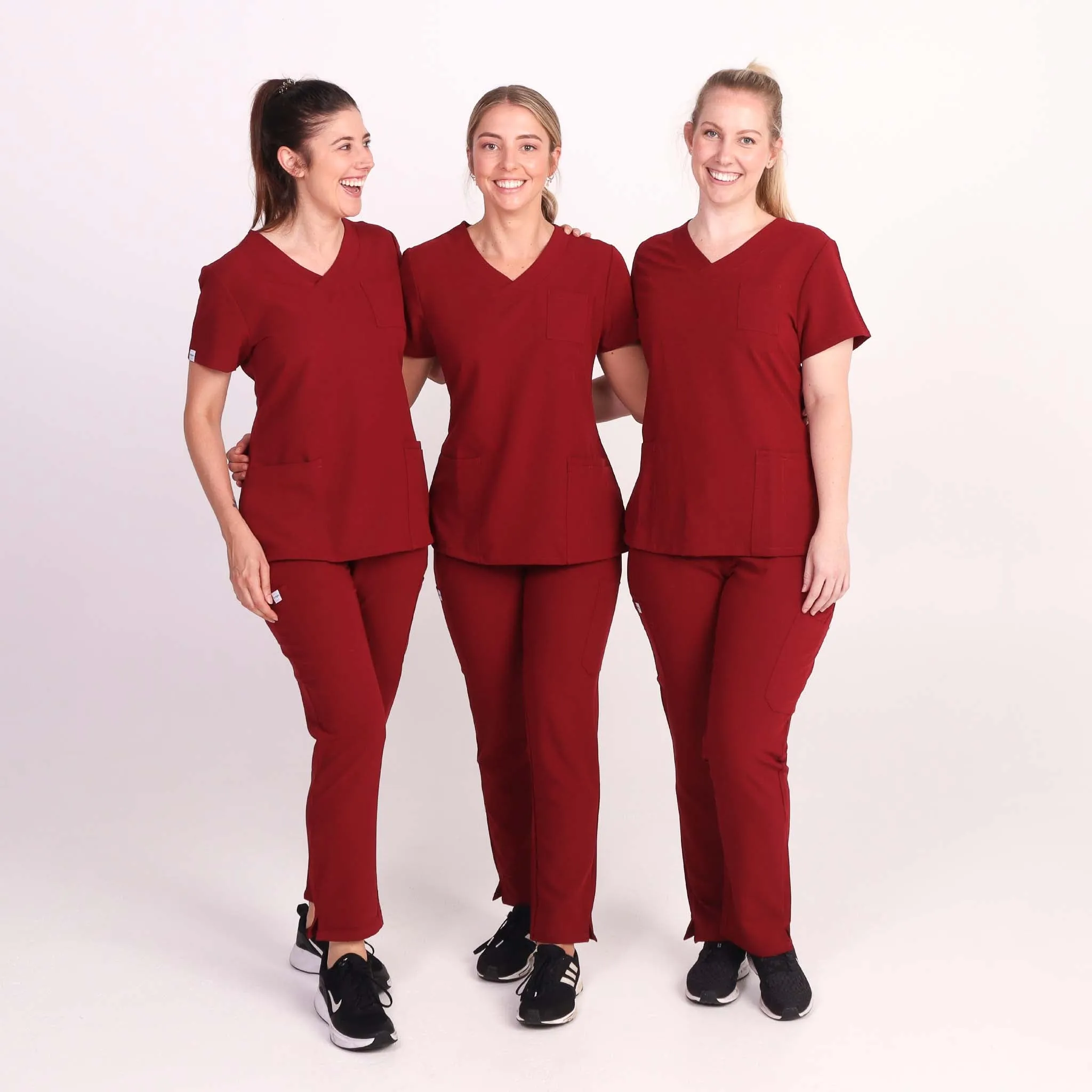 Comfort Fit Burgundy Medical Scrub Pant