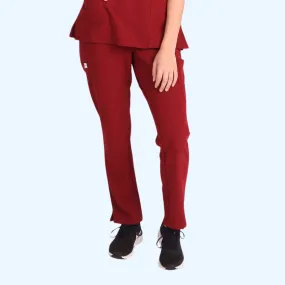 Comfort Fit Burgundy Medical Scrub Pant