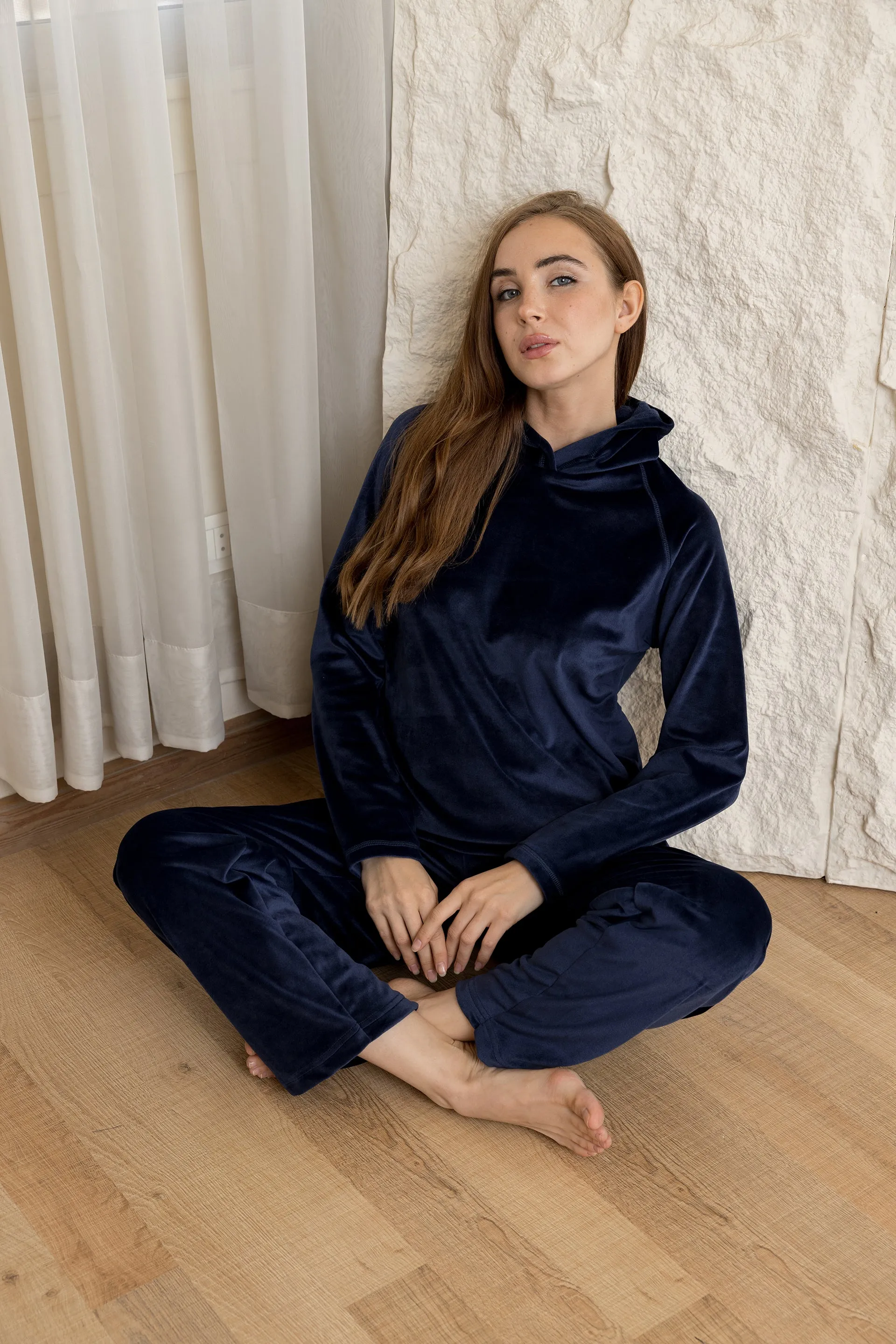 Comfort Hoodie Lounge Set - Navy Blue