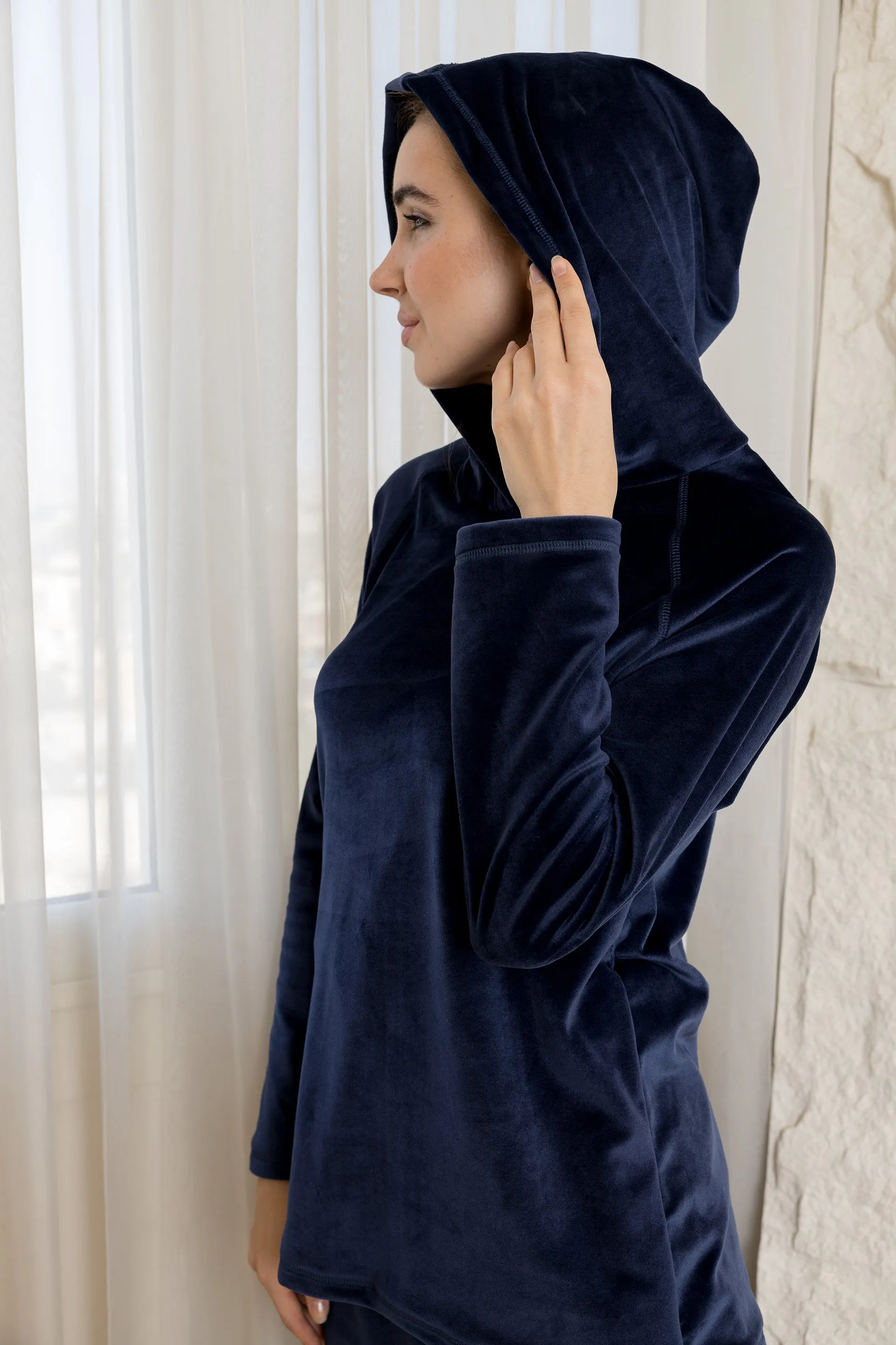 Comfort Hoodie Lounge Set - Navy Blue