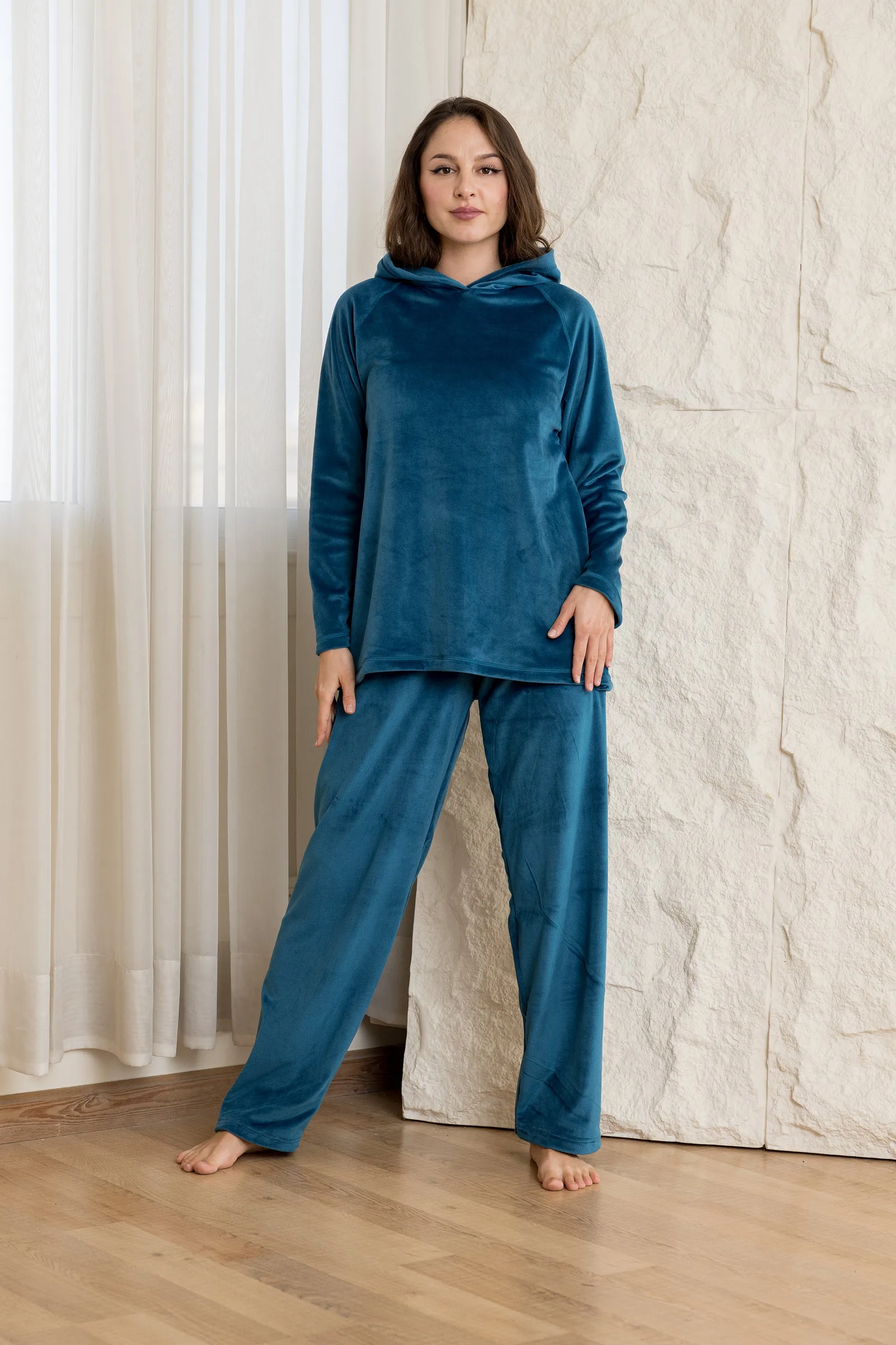 Comfort Hoodie Lounge Set - Teal