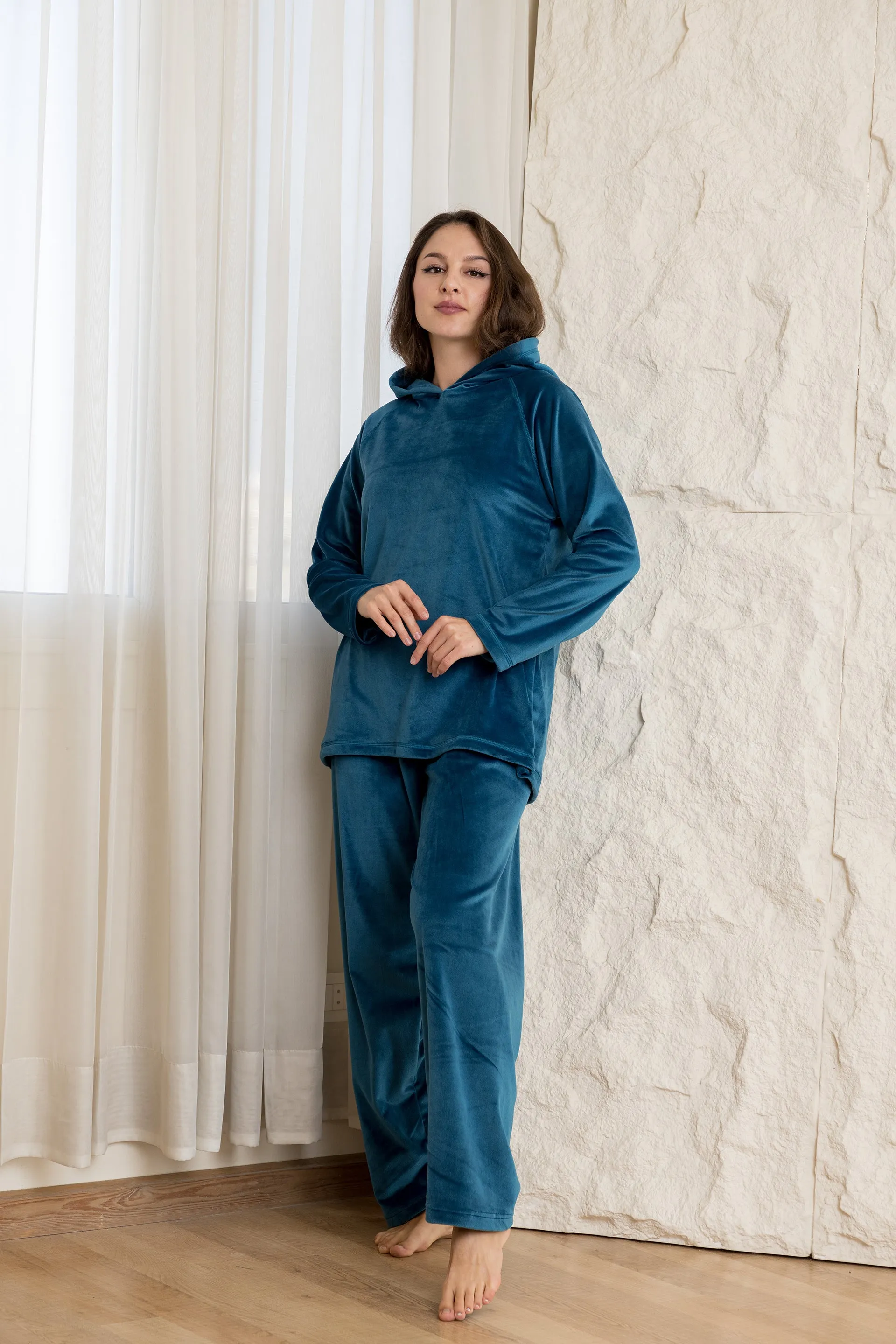 Comfort Hoodie Lounge Set - Teal