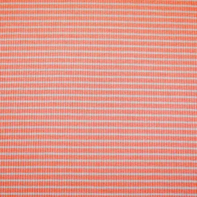 Coral-White Poly Stretch Spandex 1x2 Rib Knit Fabric