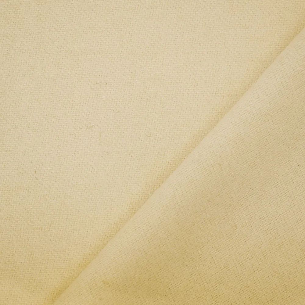 Cream Beige Wool Polyester Twill Woven Jacketing Fabric