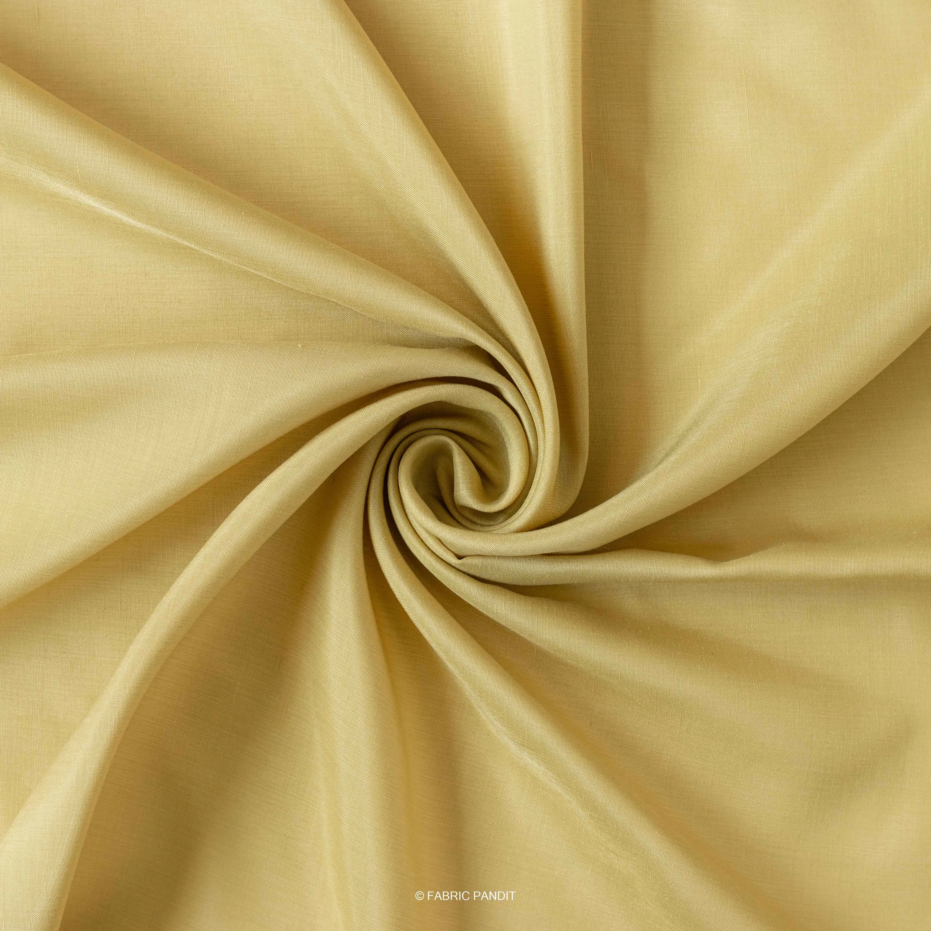 (CUT PIECE) Mellow Yellow Plain Soft Poly Muslin Fabric (Width 44 Inches)