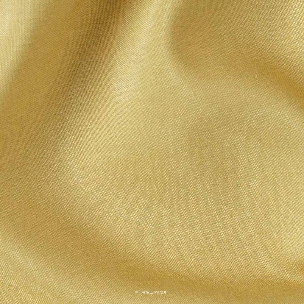 (CUT PIECE) Mellow Yellow Plain Soft Poly Muslin Fabric (Width 44 Inches)