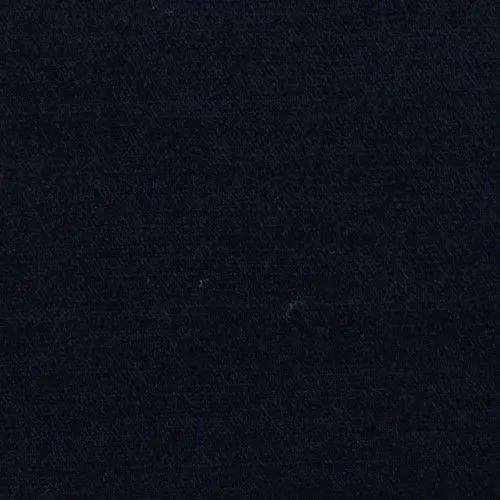 Deep Navy Blue Wool Slub Textured Twill Jacketing Fabric