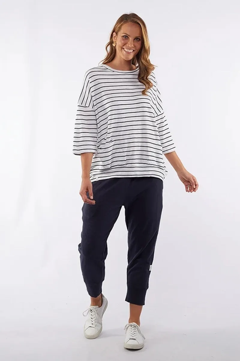 Elm - Fundamental Mazie Sweat - B/W Stripe