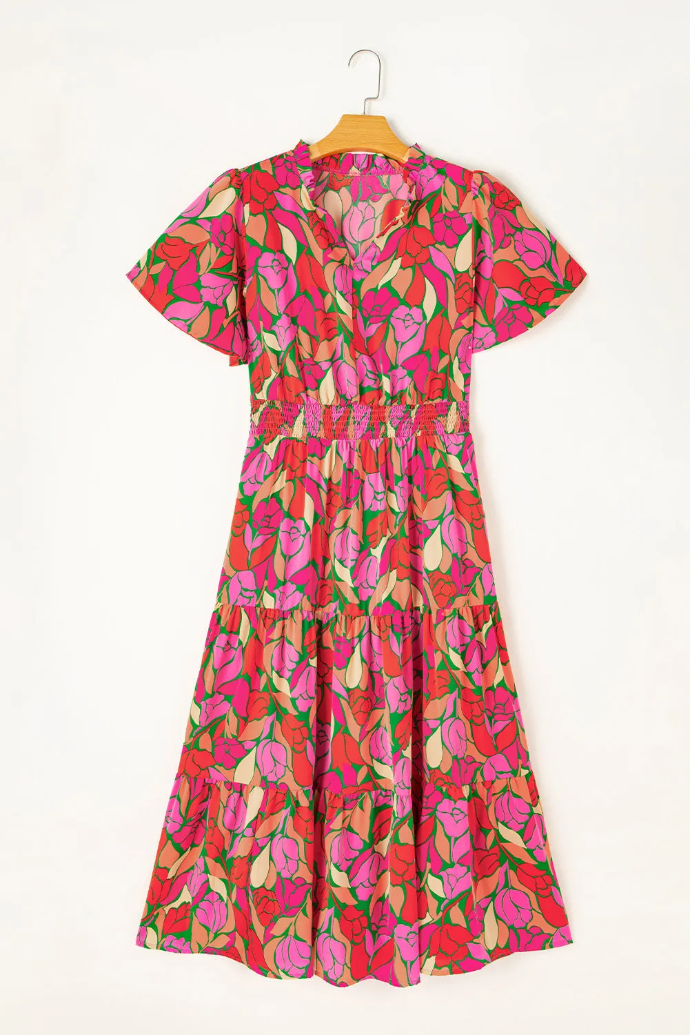 Floral Short Sleeve Maxi dress