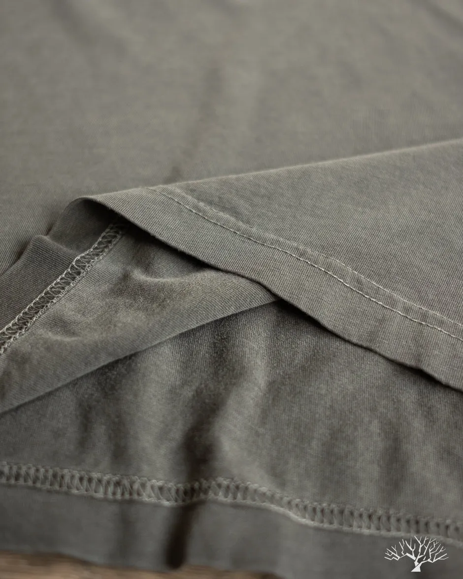 Garment Dyed Pima Cotton Pocket Tee - Smoke