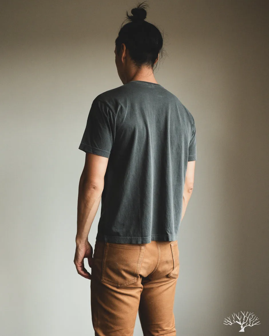 Garment Dyed Pima Cotton Pocket Tee - Smoke