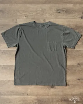 Garment Dyed Pima Cotton Pocket Tee - Smoke