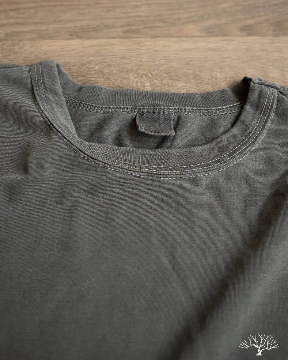 Garment Dyed Pima Cotton Pocket Tee - Smoke