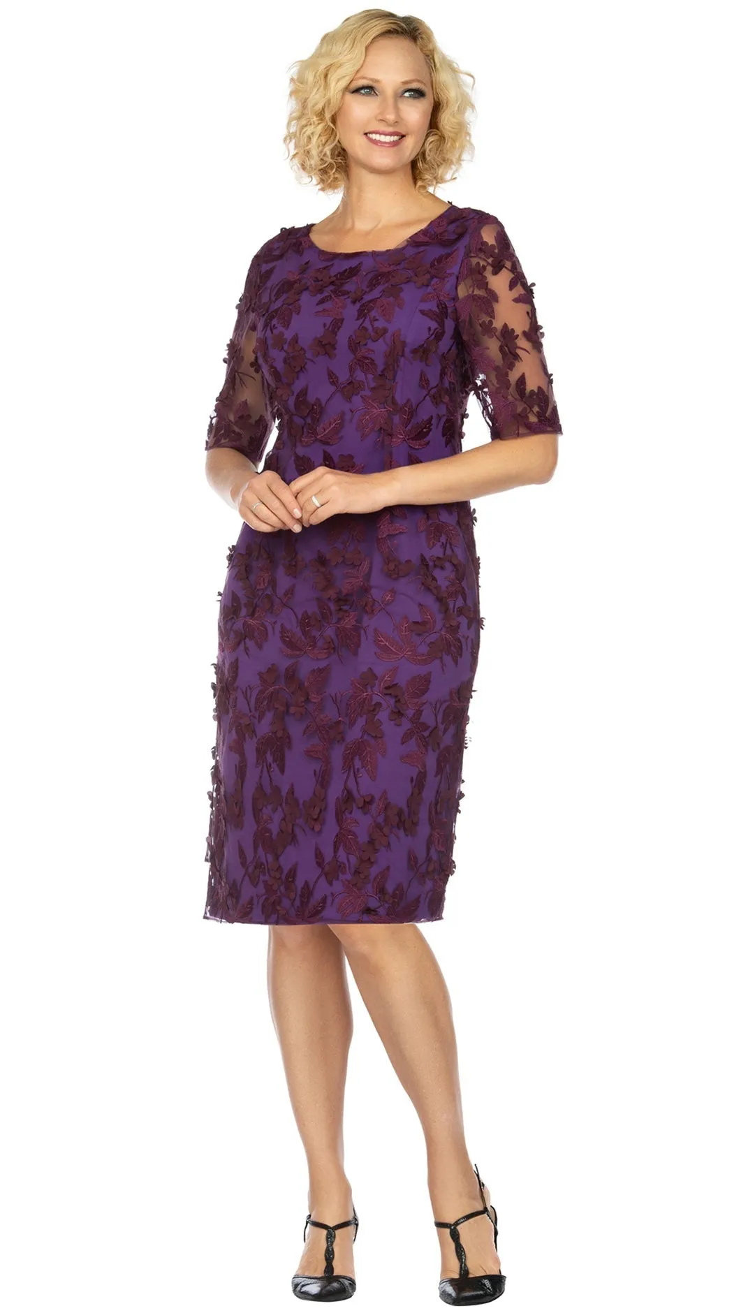 Giovanna Dress D1539-Eggplant