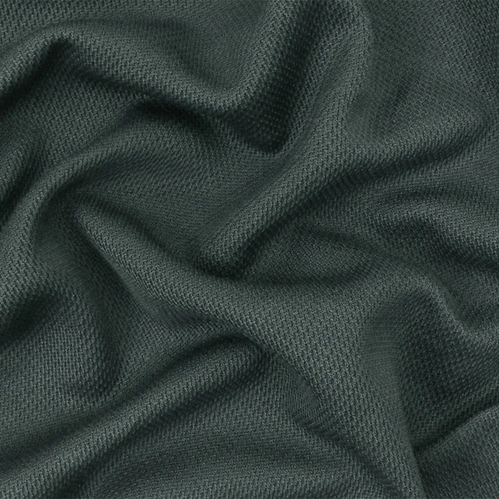 Gray Organic Cotton Poly Pique Knit Fabric