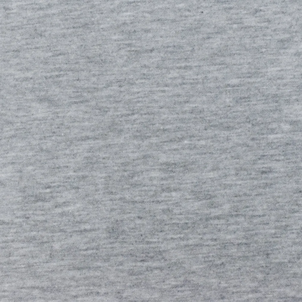 Heather Gray Stretch Poly Blend Jersey Knit Fabric