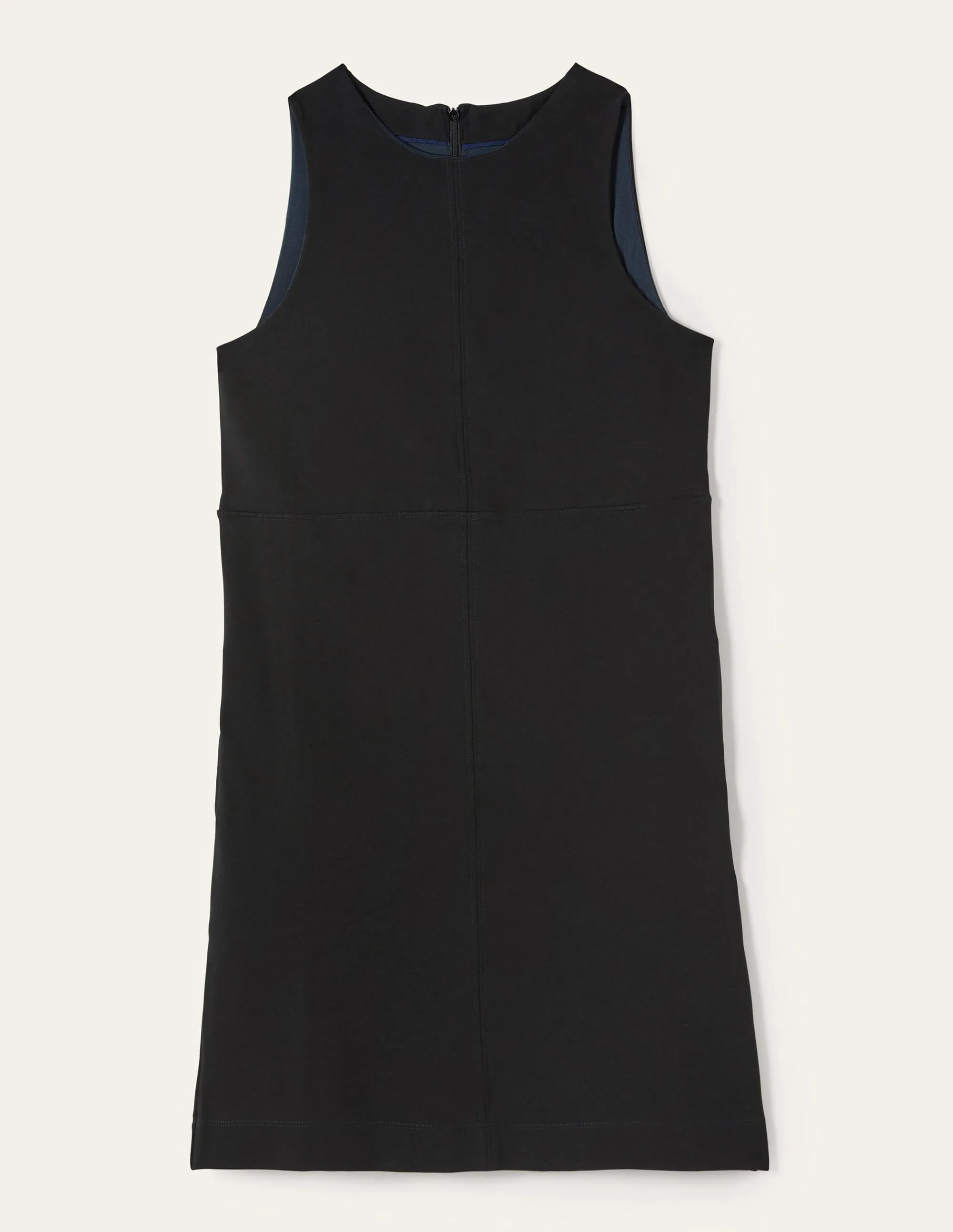 Jersey Mini Shift Dress-Black