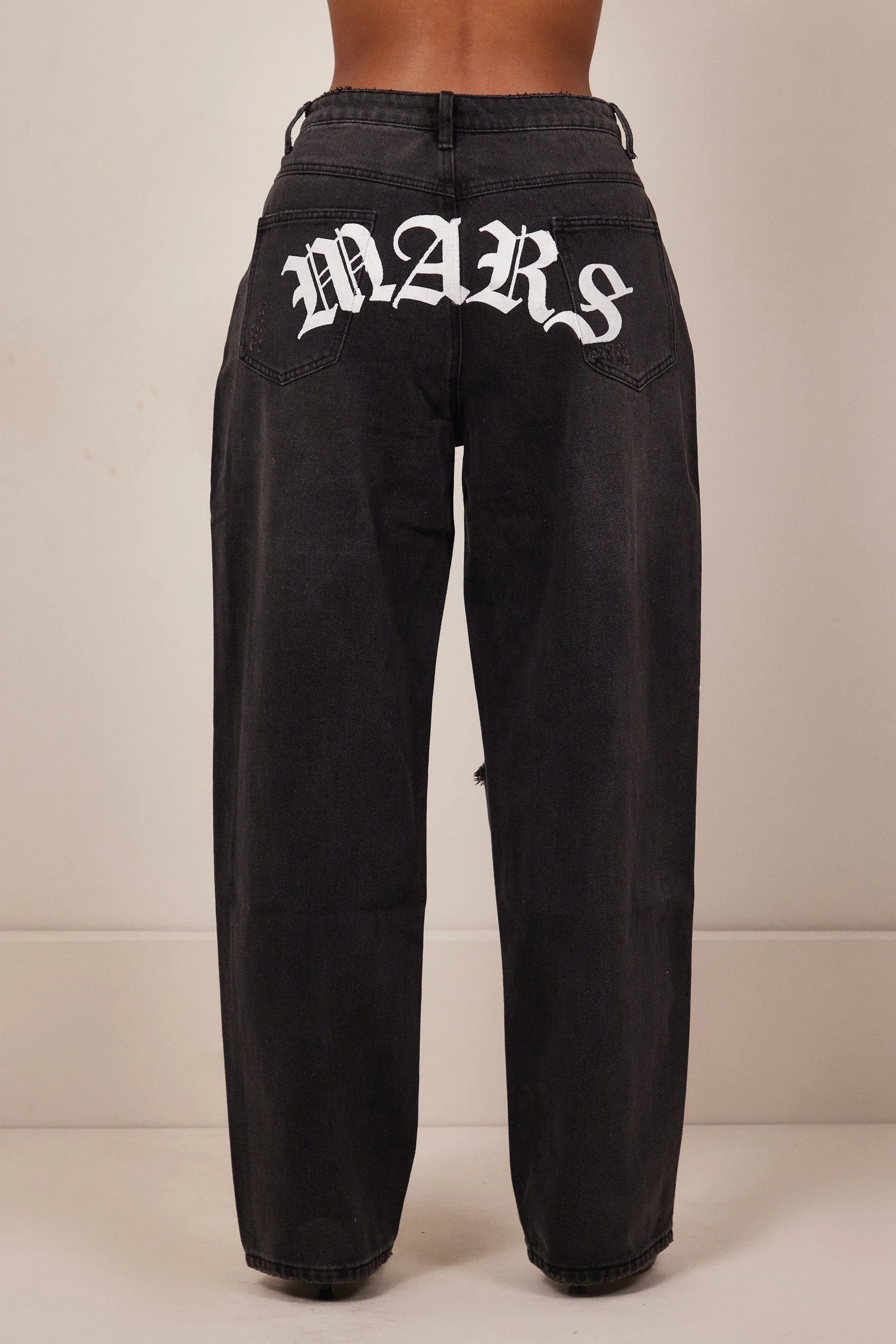 Mars print jeans - Dark Wash