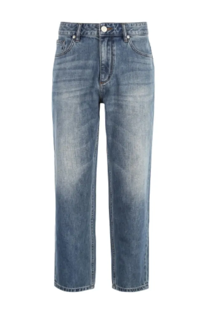 Men's Casual Cotton Fading Straight Jeans