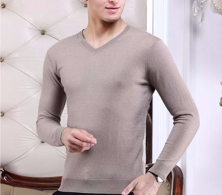 Men's Top Quality Autumn & Winter 100% Wool Sweater