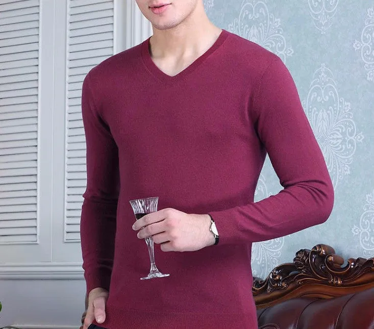 Men's Top Quality Autumn & Winter 100% Wool Sweater