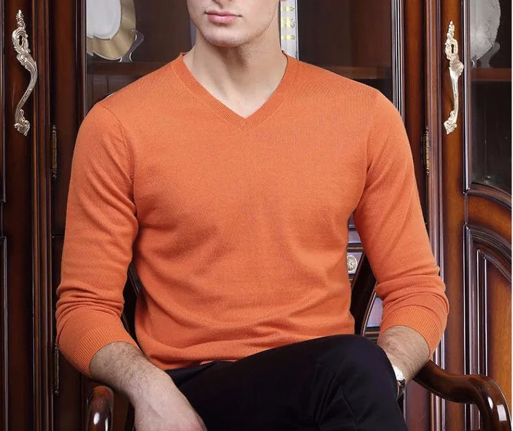 Men's Top Quality Autumn & Winter 100% Wool Sweater