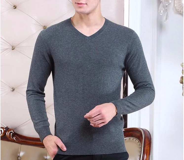 Men's Top Quality Autumn & Winter 100% Wool Sweater