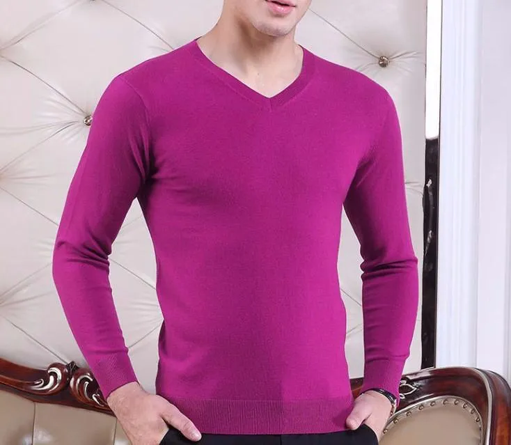 Men's Top Quality Autumn & Winter 100% Wool Sweater