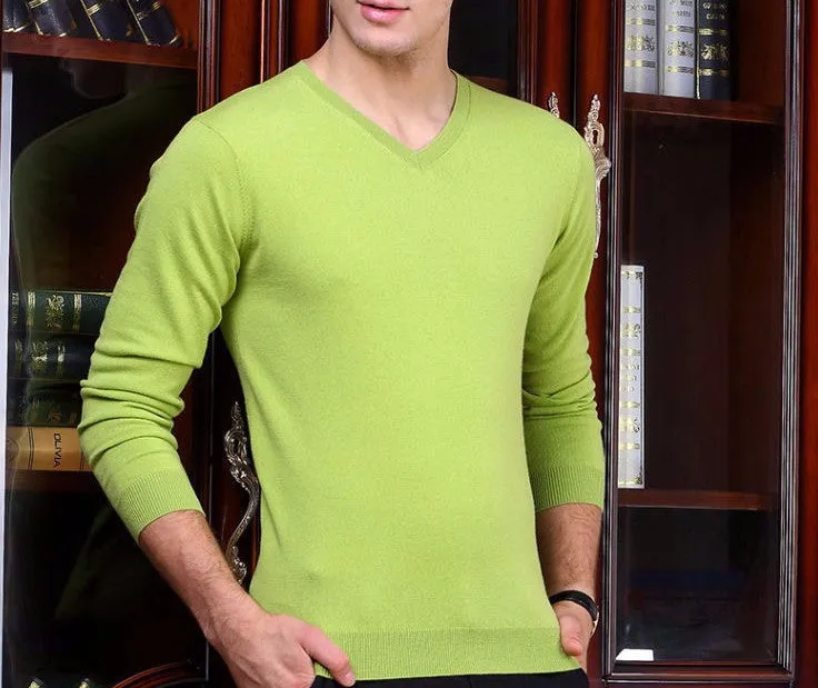 Men's Top Quality Autumn & Winter 100% Wool Sweater