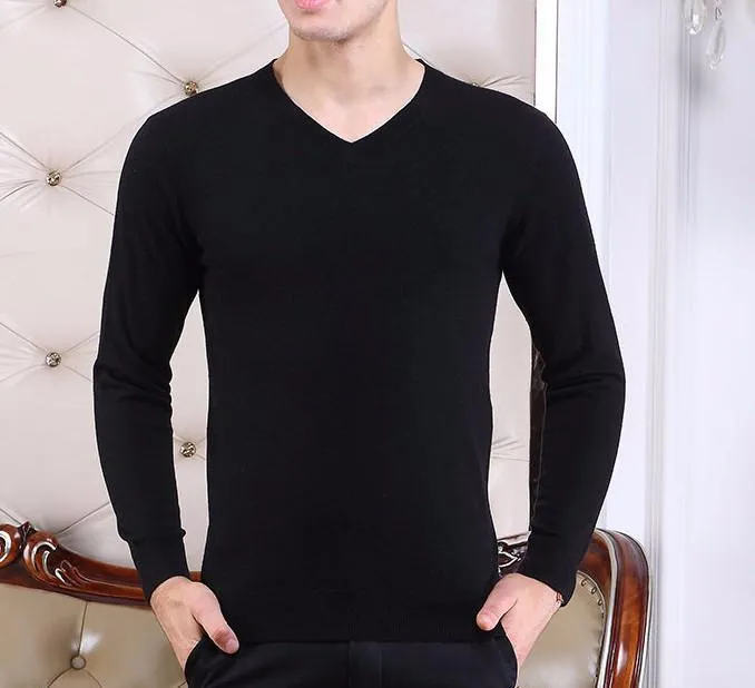 Men's Top Quality Autumn & Winter 100% Wool Sweater