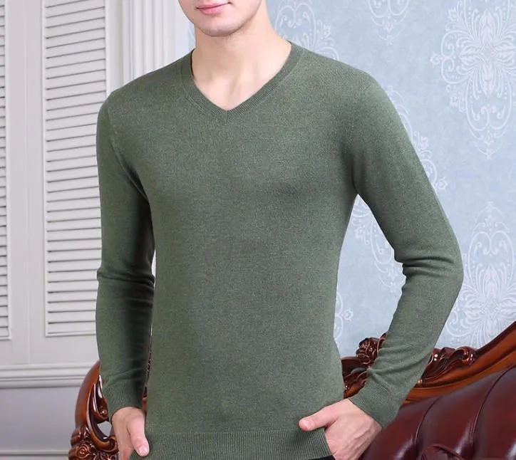 Men's Top Quality Autumn & Winter 100% Wool Sweater