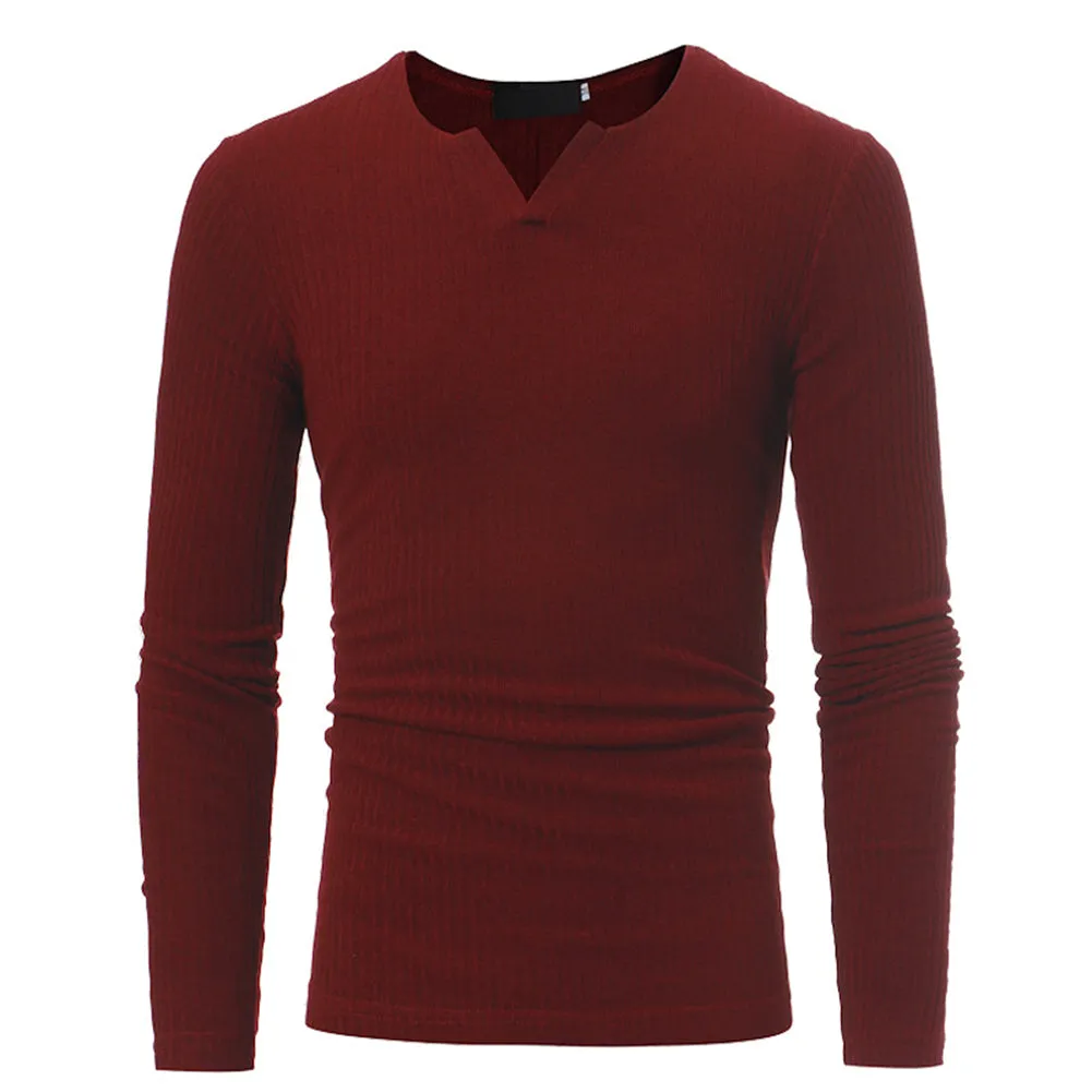 Men's Winter Casual Knitted V-Neck Sweater