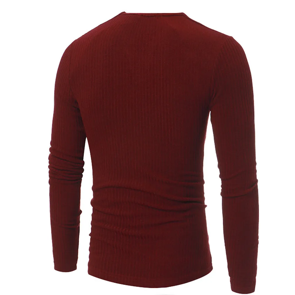 Men's Winter Casual Knitted V-Neck Sweater